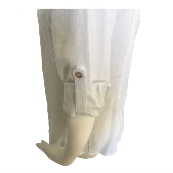 Azucar Women’s Linen Button Down Shirt NWOT Size M - Picture 7 of 10